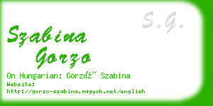 szabina gorzo business card